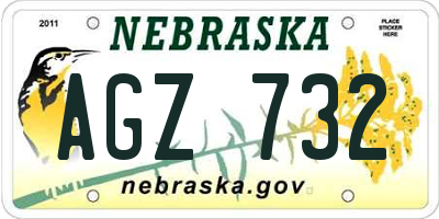 NE license plate AGZ732