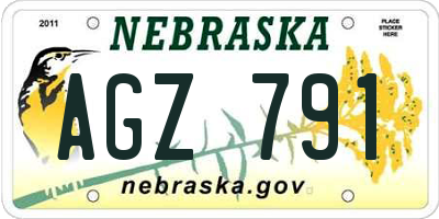 NE license plate AGZ791