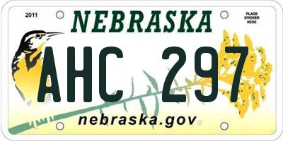 NE license plate AHC297