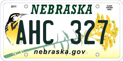 NE license plate AHC327