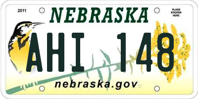 NE license plate AHI148