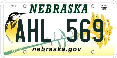 NE license plate AHL569