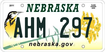 NE license plate AHM297