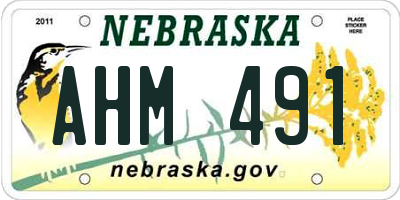 NE license plate AHM491