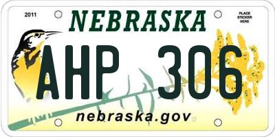 NE license plate AHP306