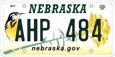 NE license plate AHP484