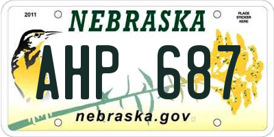 NE license plate AHP687