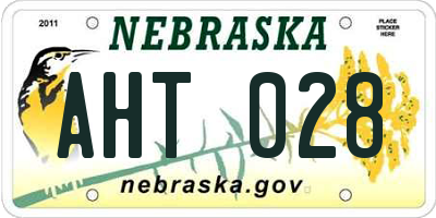 NE license plate AHT028