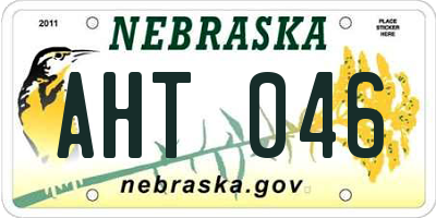 NE license plate AHT046