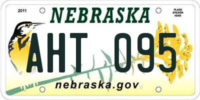 NE license plate AHT095