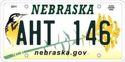 NE license plate AHT146