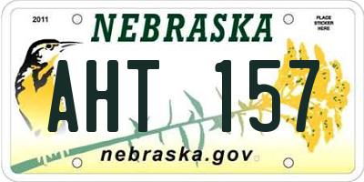NE license plate AHT157