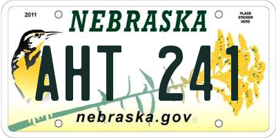 NE license plate AHT241