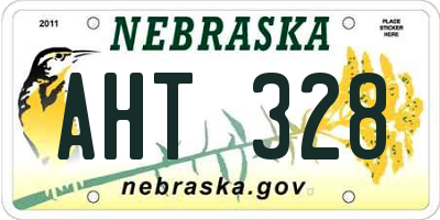 NE license plate AHT328