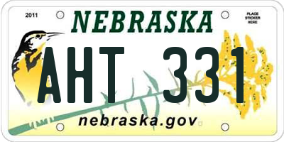 NE license plate AHT331
