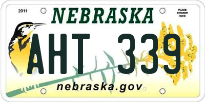 NE license plate AHT339