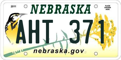 NE license plate AHT371