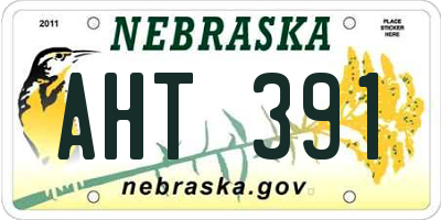 NE license plate AHT391