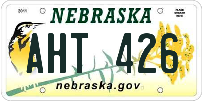 NE license plate AHT426