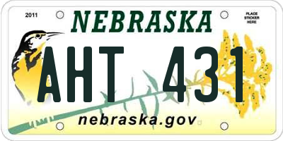 NE license plate AHT431