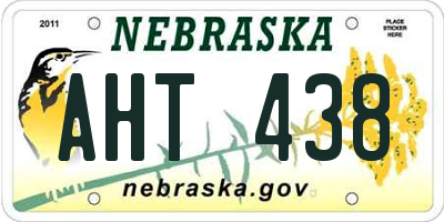 NE license plate AHT438