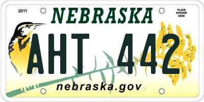 NE license plate AHT442