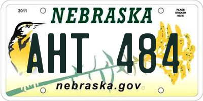 NE license plate AHT484
