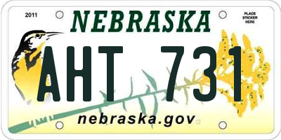 NE license plate AHT731