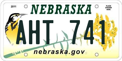 NE license plate AHT741