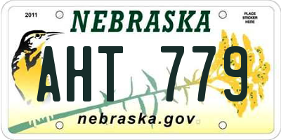 NE license plate AHT779
