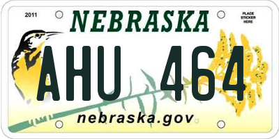 NE license plate AHU464