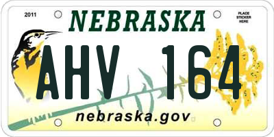 NE license plate AHV164