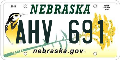 NE license plate AHV691