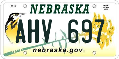 NE license plate AHV697