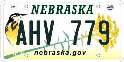 NE license plate AHV779