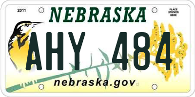 NE license plate AHY484