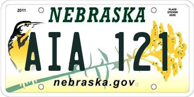 NE license plate AIA121