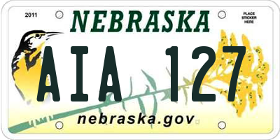 NE license plate AIA127
