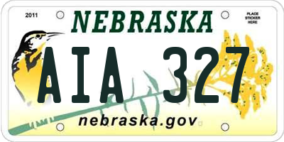 NE license plate AIA327