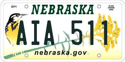 NE license plate AIA511
