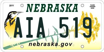 NE license plate AIA519