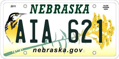 NE license plate AIA621