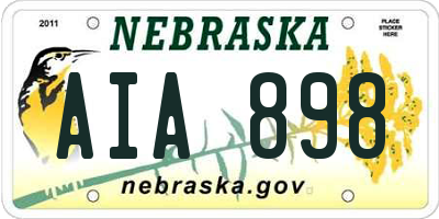 NE license plate AIA898