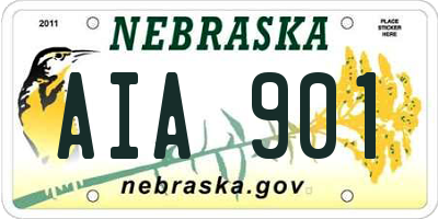 NE license plate AIA901
