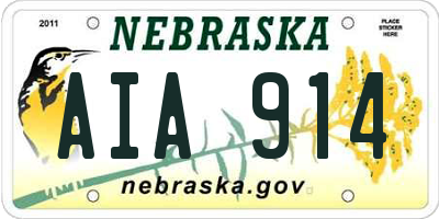 NE license plate AIA914