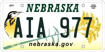 NE license plate AIA977