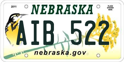 NE license plate AIB522