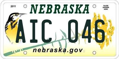 NE license plate AIC046