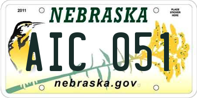 NE license plate AIC051