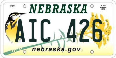NE license plate AIC426